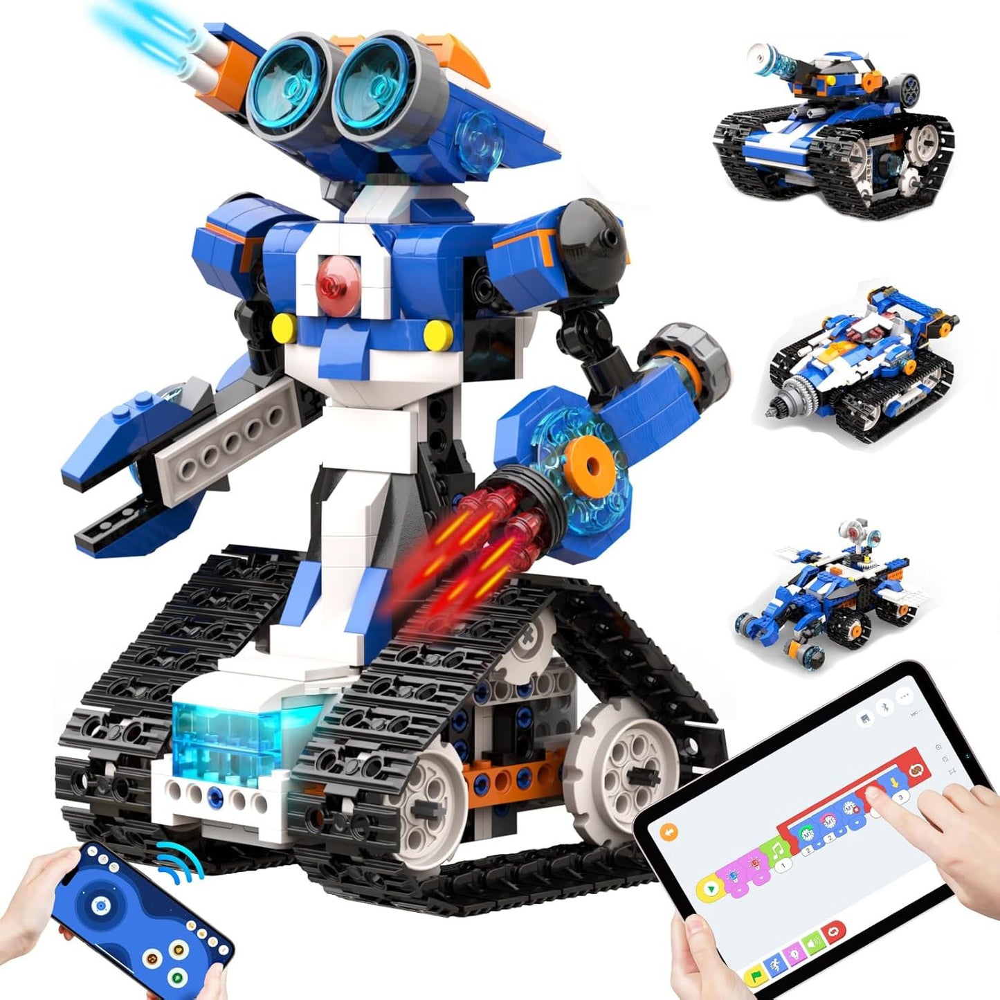 flashtree kids teaching robot toys that can be programmed python with automatic presentation kids remote control robot ages 3 and up