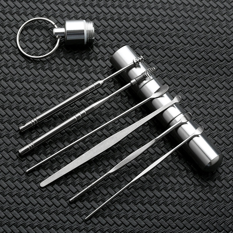 flashtree 6in1 Ear Wax Removal Tool, Upgrade Ear Cleaner, Professional Ear Cleaning Kit, High Quality Ear Pick with a Small Cleaning Brush and Storage