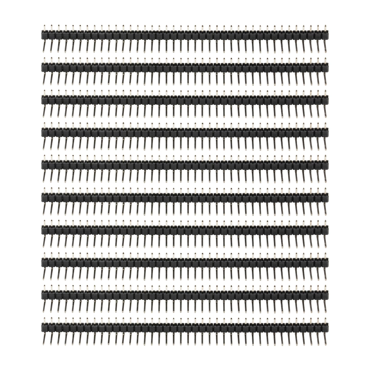 flashtree 10pcs 1x40 40P 2.54mm Pitch 40P Single Row 90 Degree Curved Connector Pin Header Strip