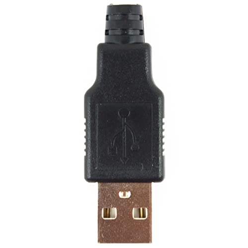 jujinglobal 5PCS USB 2.0 Connector Type A Male 4-Pin Plug with Black Plastic Cover DIY Connector