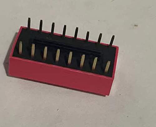 jujinglobal 4pcs 8 bits DIP Switch Gules dip8 2.54mm Pin spacing