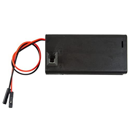 flashtree 2pcs 2 Slots aa 1.5v Total 3v Battery Box with Female pin