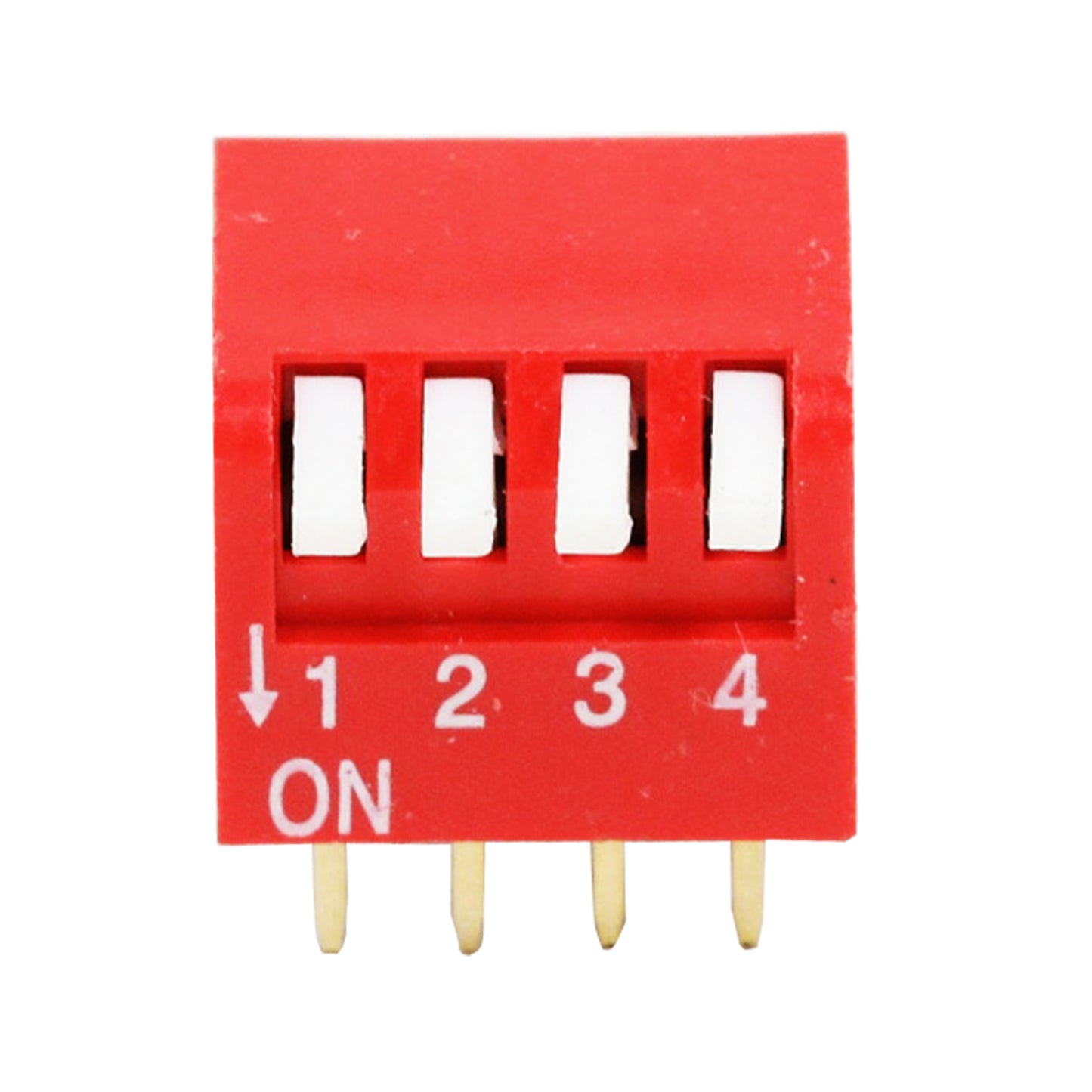 flashtree 50pcs 4p Side dial / piano key type 4-bit side dial code switch 2.54 pitch dip sliding type