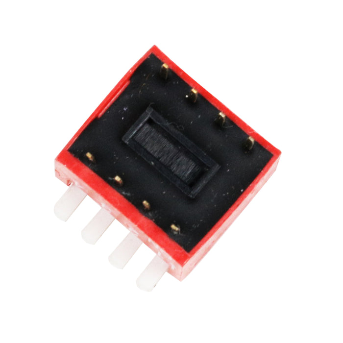 flashtree 50pcs 4p Side dial / piano key type 4-bit side dial code switch 2.54 pitch dip sliding type