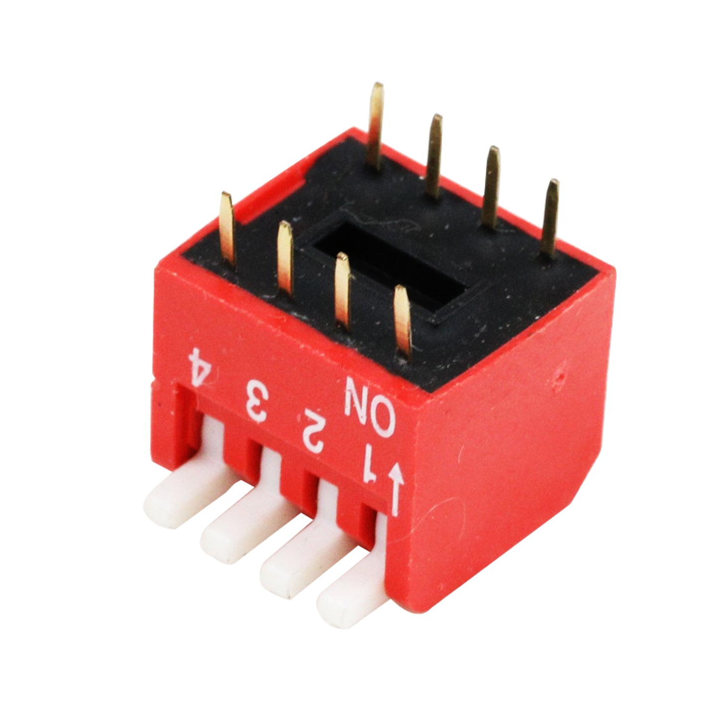 flashtree 50pcs 4p Side dial / piano key type 4-bit side dial code switch 2.54 pitch dip sliding type