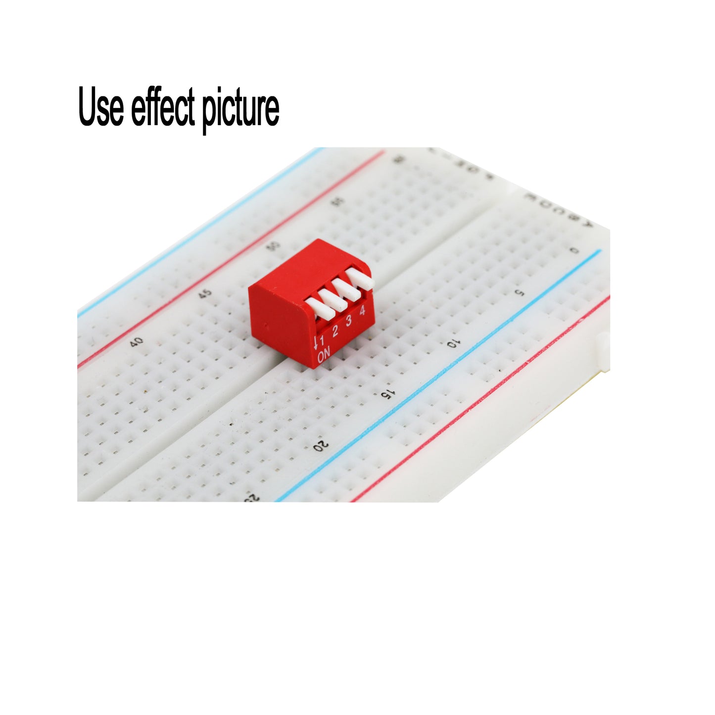 flashtree 50pcs 4p Side dial / piano key type 4-bit side dial code switch 2.54 pitch dip sliding type