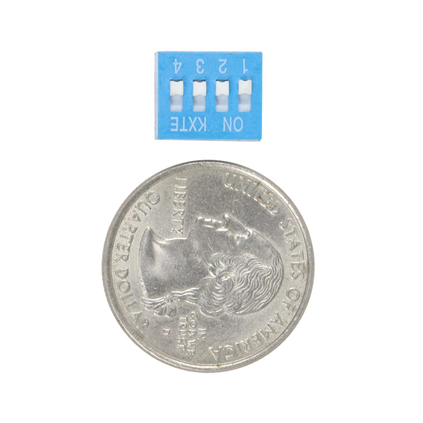 flashtree 50pcs 4p Side dial / piano key type 4-bit side dial code switch 2.54 pitch dip sliding type