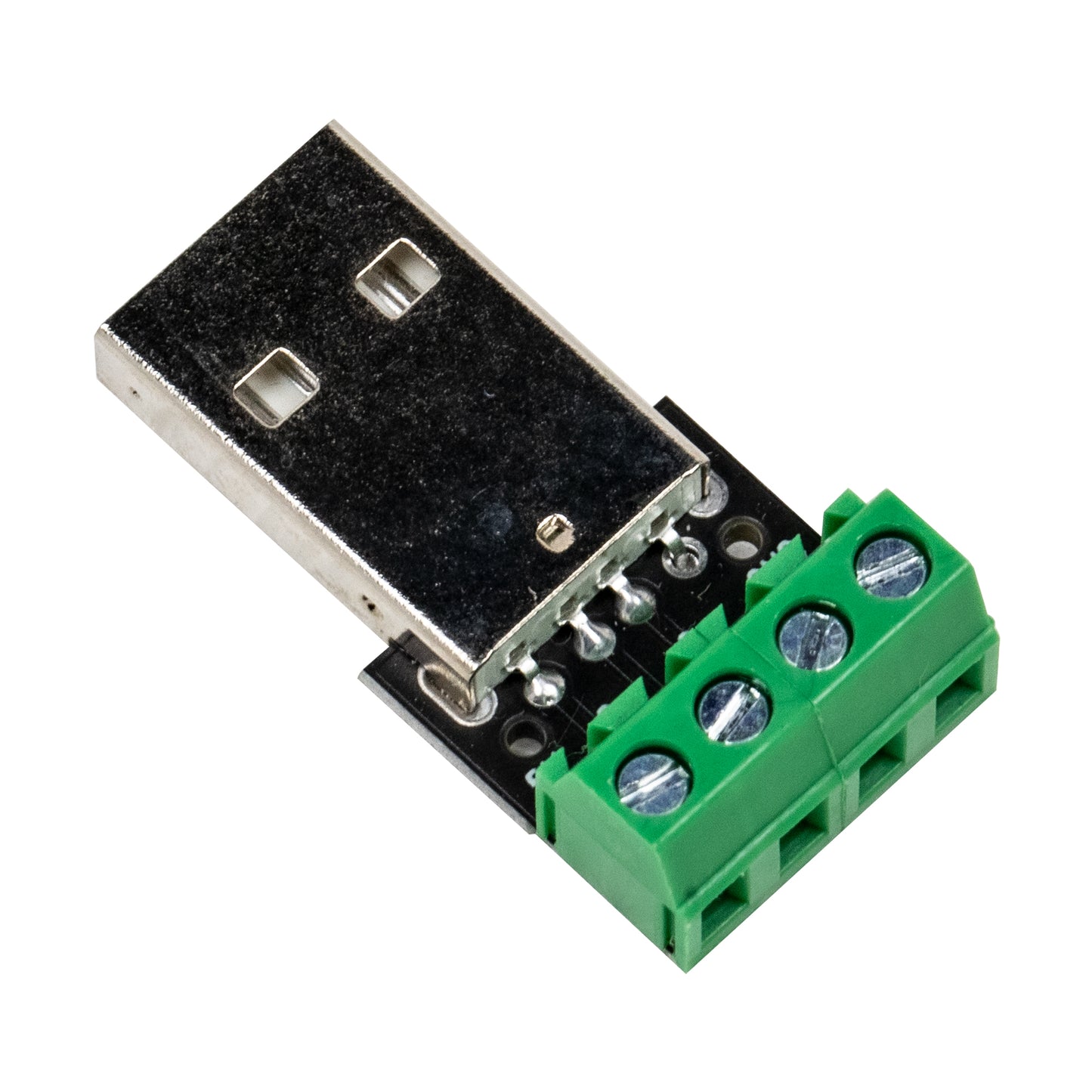 flashtree 10pcs USB A-type male socket adapter board with 3.81mm spacing terminal adapter connector dip for DIY USB power / circuit board design