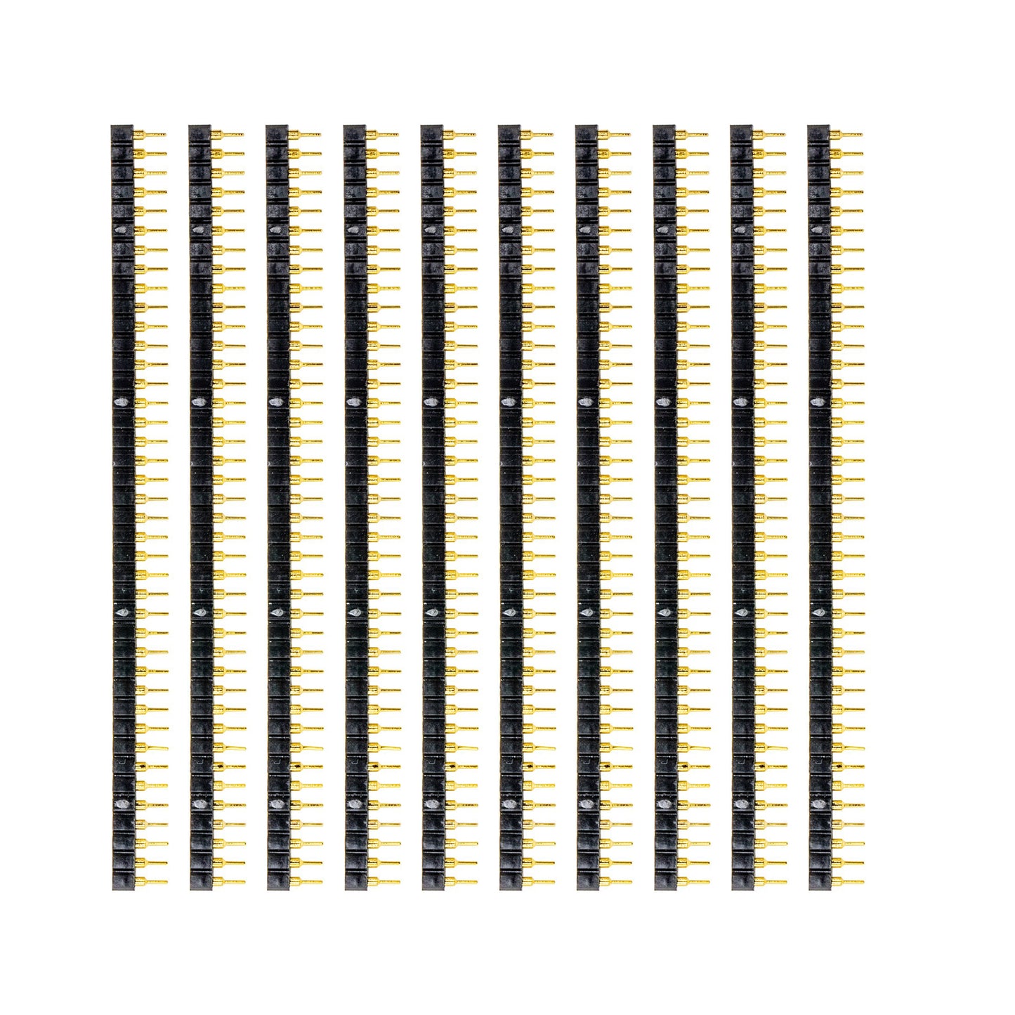 flashtree 10pcs Single row round hole seat row female / round hole / 2.54 spacing / 1 * 40p / straight pin 18B20 or crystal oscillator socket