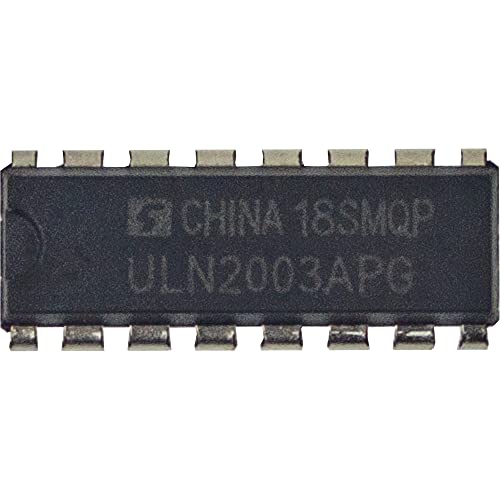 jujinglobal 10pcs ULN2003APG ULN2003 2003 NPN Transistors Darlington 7-Circuit Sink Driver, 500 mA 16-Pin