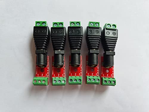 flashtree 5pcs DC 2.5mm Plug with Expansion Board and Breakout Board 3.81mm Pitch 3pin Terminalnal
