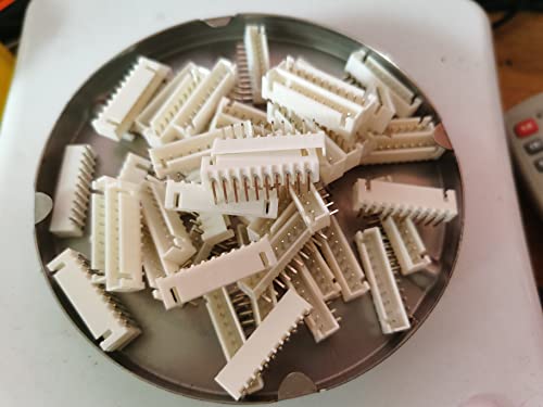 jujinglobal 100pcs XH 2.54mm 10Pin Plug Curved Needle 90 Degree Socket Line Pressing Terminal