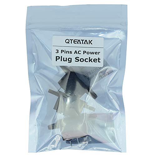 flashtree 3 Pack Screw Mount 3 Pins Inlet Power Plug Socket IEC320 C14 AC 250V 10A by QTEATAK