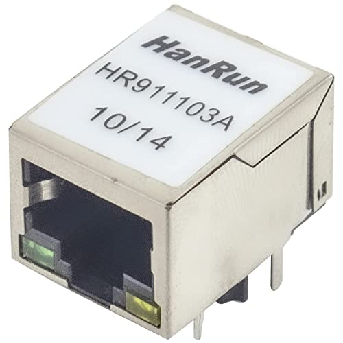 jujinglobal 2pcs Network Port RJ45 Connector HR911103A Network Transformer