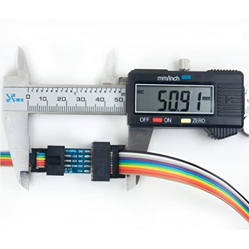 jujinglobal 2pcs ISP Rainbow Cable 10Pin to 6Pin for Arduino