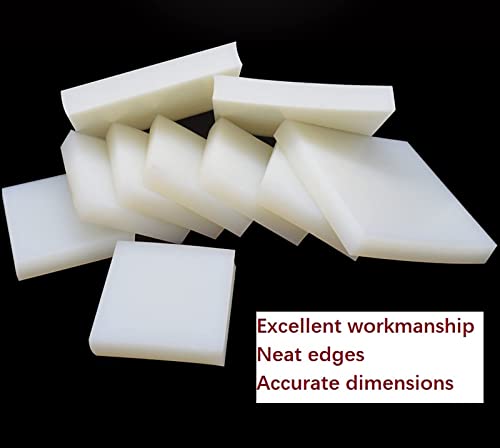 flashtree Anti Vibration Silicone Pads, 4Pcs White 5mm x 50mm x 50mm Anti Vibration Shock and Noise Cancelling Pads Mat for Shock Absorbing, Preventing Noise Moving Shaking from Bopaodao