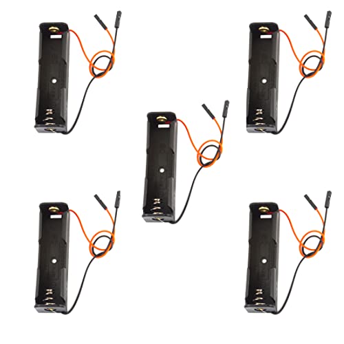 flashtree 5pcs 1 Slots 18650 Battery Box with Female pin