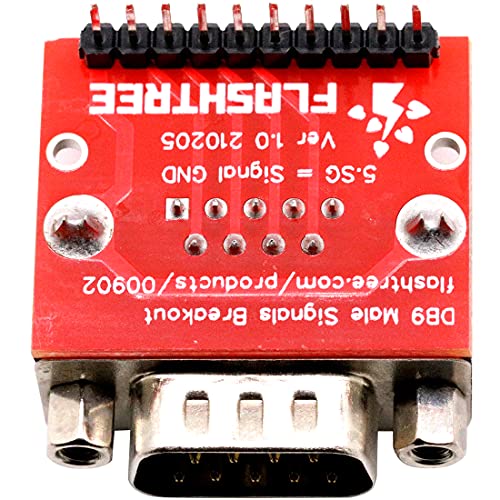 risingsaplings 9 Pin Serival Connector DB9 Female and DR9 Male Signals Breakout Board D-SUB Adapter Connector RS232 Serial Solder with 10 Pin Header