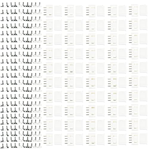 jujinglobal 50 Pairs pH 4P 4 PINS 2.0mm pin spacing Between Plug and Socket and 220pcs Metal Parts
