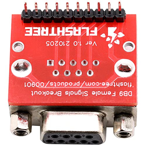 risingsaplings 9 Pin Serival Connector DB9 Female and DR9 Male Signals Breakout Board D-SUB Adapter Connector RS232 Serial Solder with 10 Pin Header