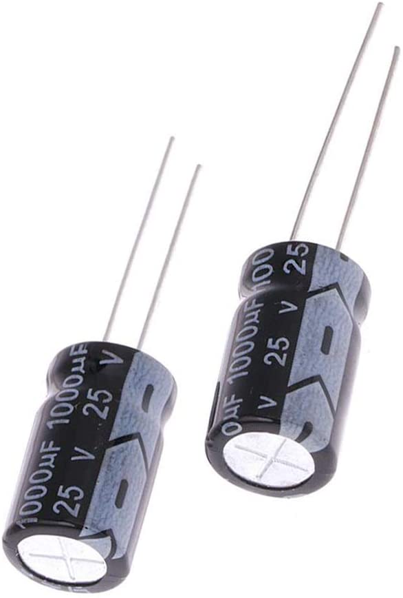 flashtree 5pcs McIgIcM 1000uf 25V Capacitor, Aluminum Electrolytic Capacitor 1000uf 25v 10x17