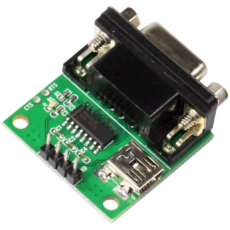 flashtree Original MAX3232ESE Breakout RS232 Serial Port to TTL (3.3V or 5V) Converter Module Transistor Logic Adapter Board DB9 COM UART Port