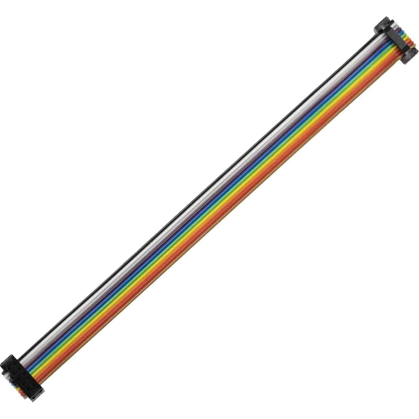 flashtree 2pcs 10p to 10p 2.54 IDC GPIO Ribbon Cable Rainbow 8_ 20cm
