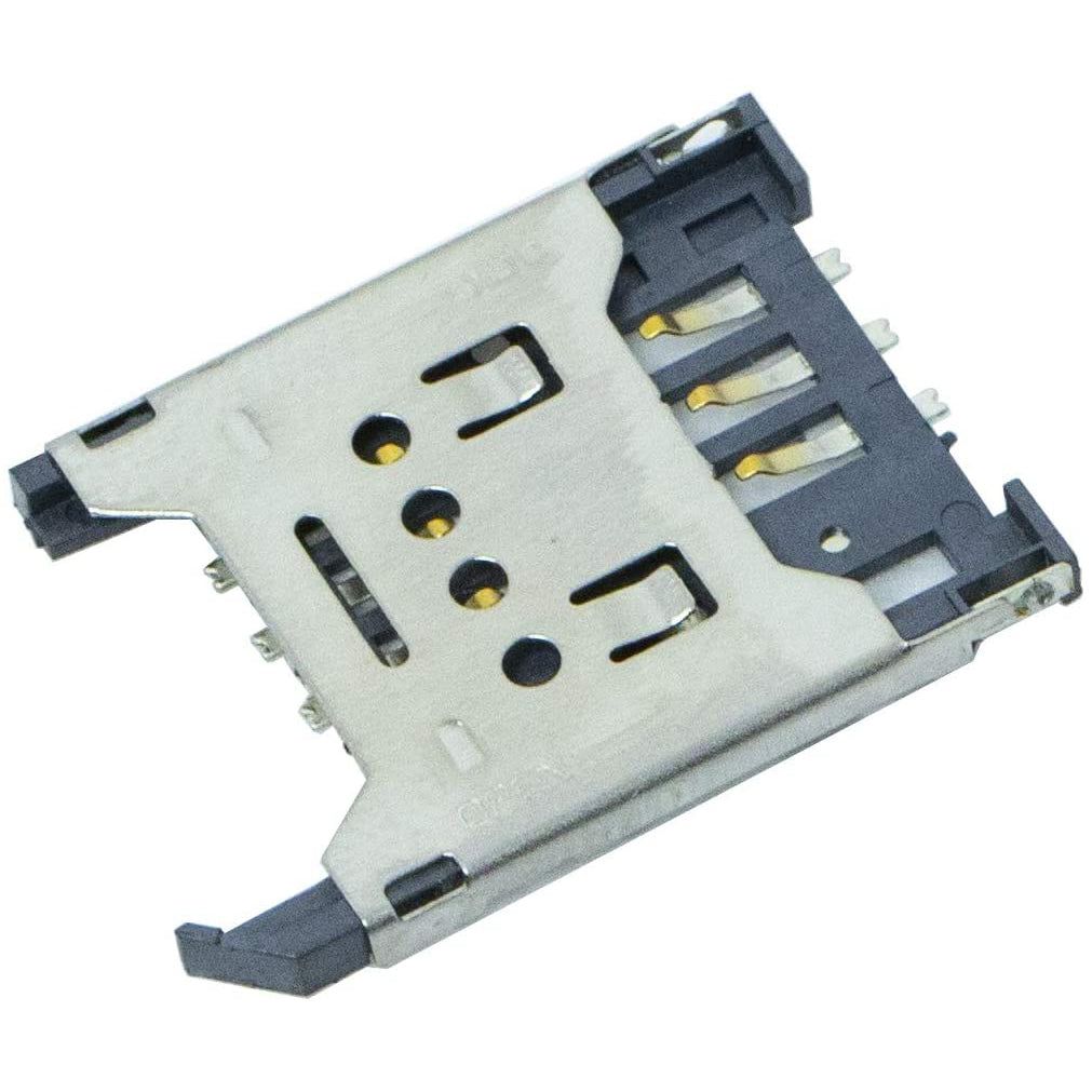 flashtree 2pcs SIM Card Connector Socket sockets Metal Clamshell Connector 6P SMD SMT