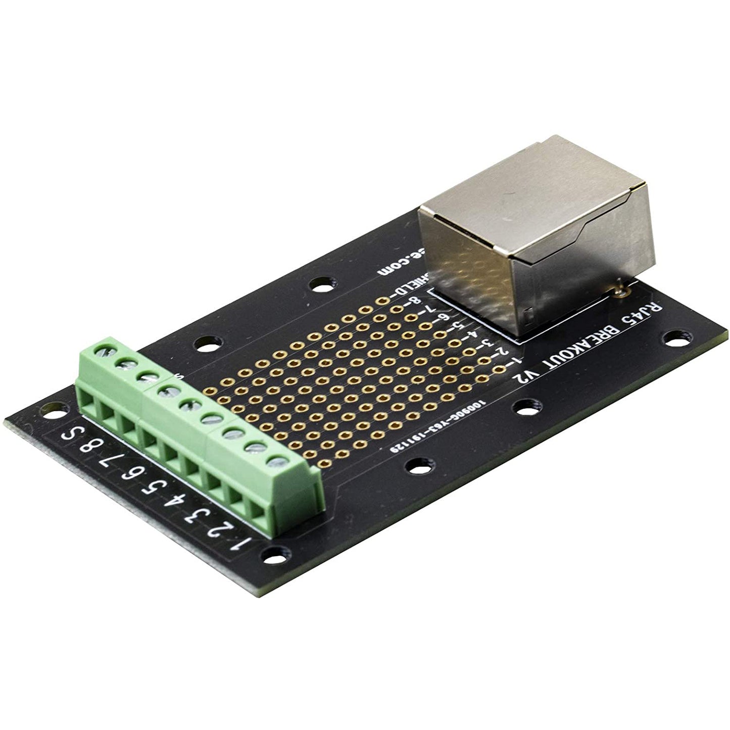flashtree RJ45 8P8C Right Angle Shielded Jack Breakout Board Terminal Block Connector