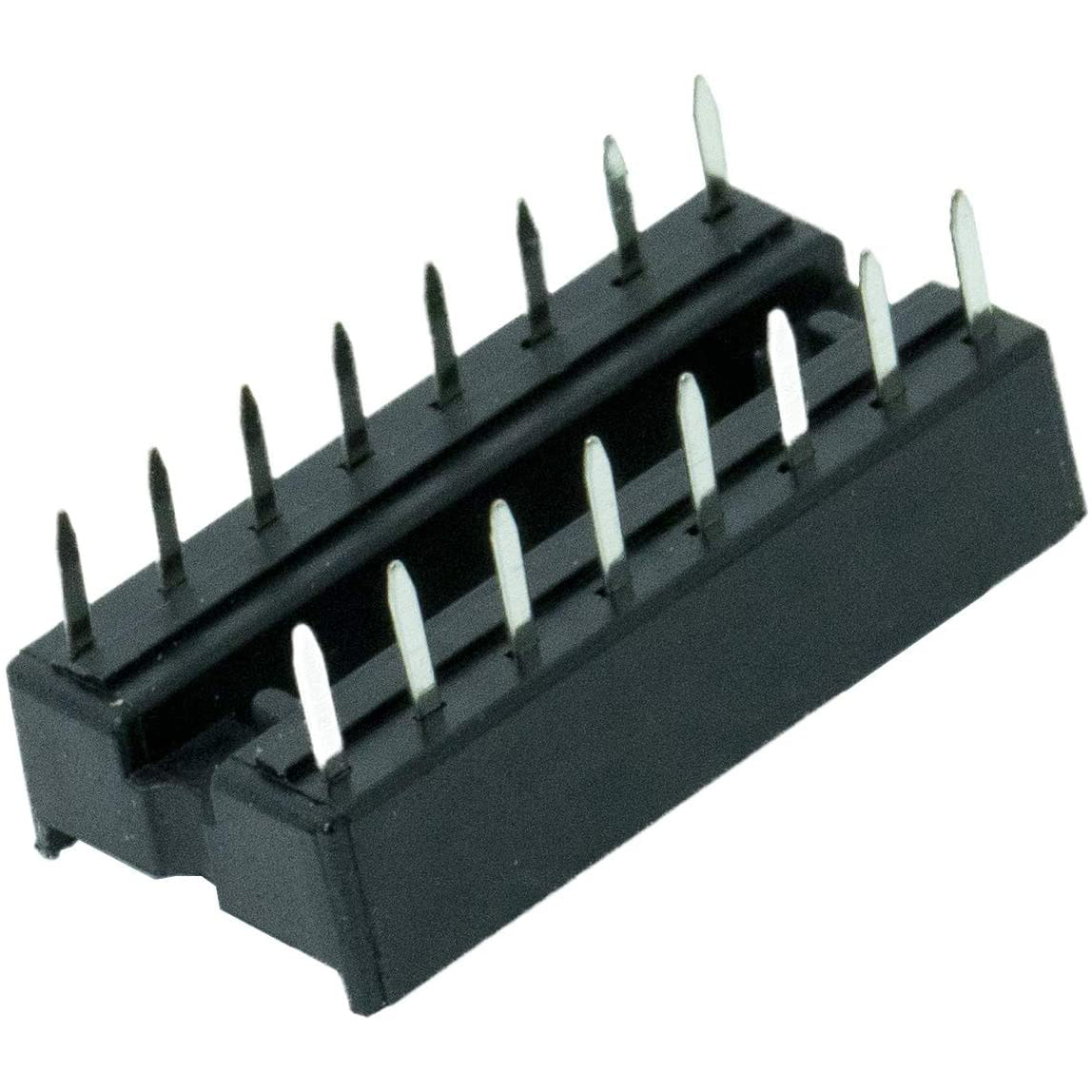 flashtree 10pcs DIP16 2.54mm 16 pin ic Socket DIP Sockets Solder Tail - 16-Pin 0.3"