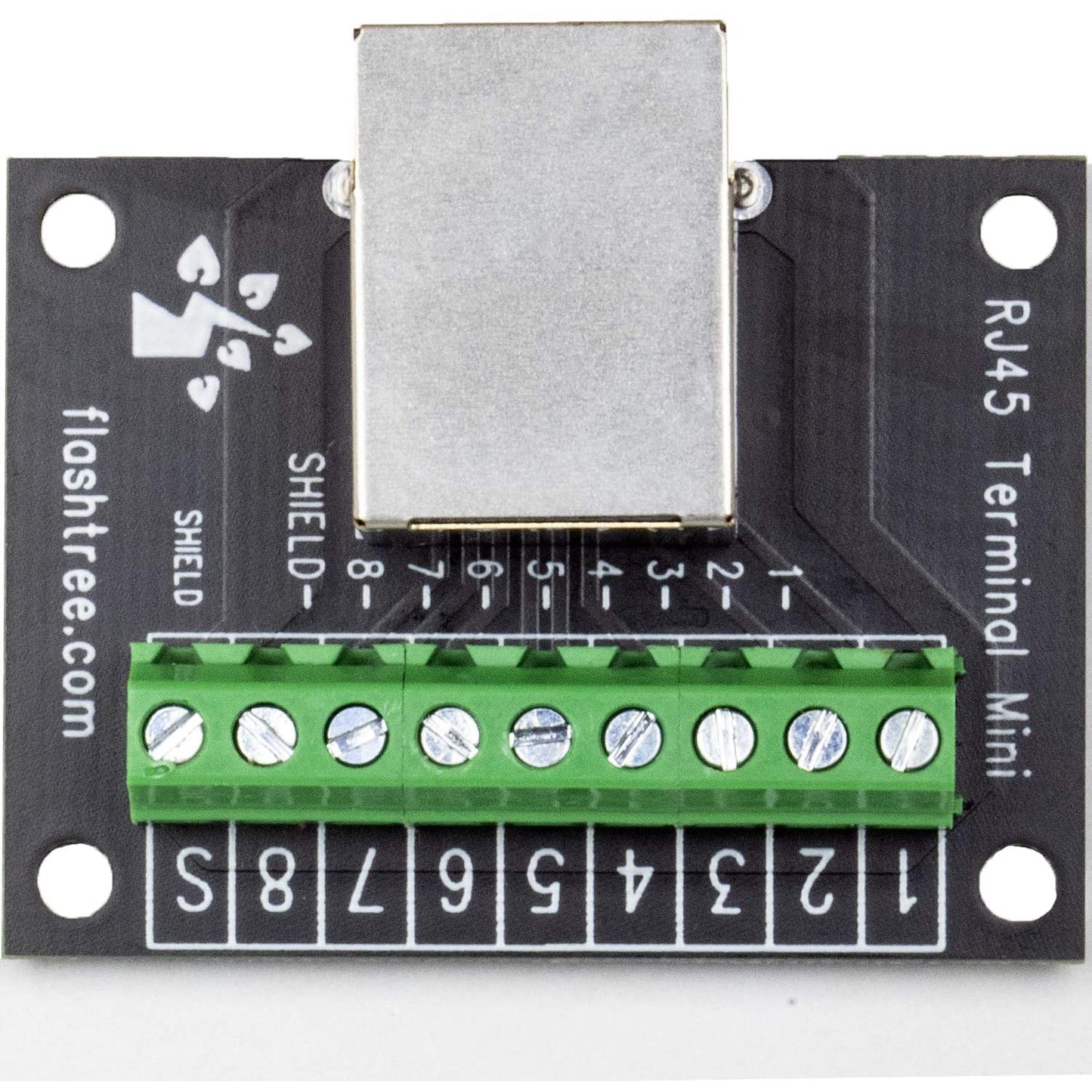 flashtree RJ45 8 Pins Connector (8P8C) Breakout Board Terminal Output Mini for Ethernet RS-232 RS-422 RS-485 DMX-512