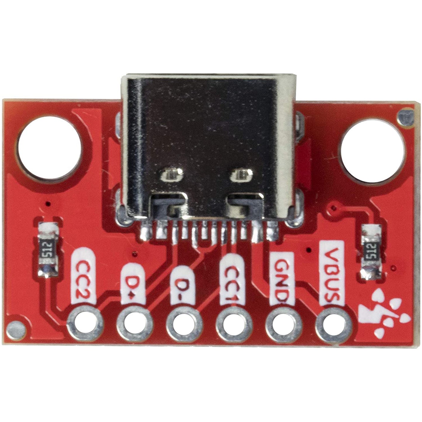 flashtree 2pcs USB Type-C Female Breakout Board 6 pins Output 2 CC Pins 5K1 Res (2.54mm 100mils Pitch)