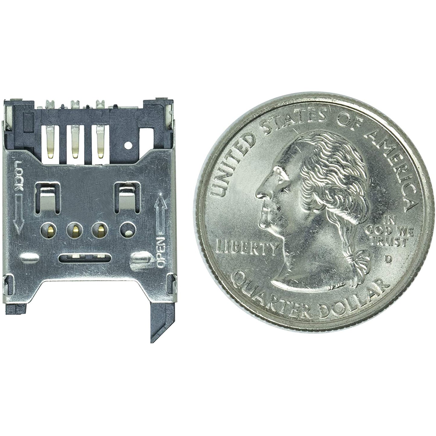 flashtree 2pcs SIM Card Connector Socket sockets Metal Clamshell Connector 6P SMD SMT