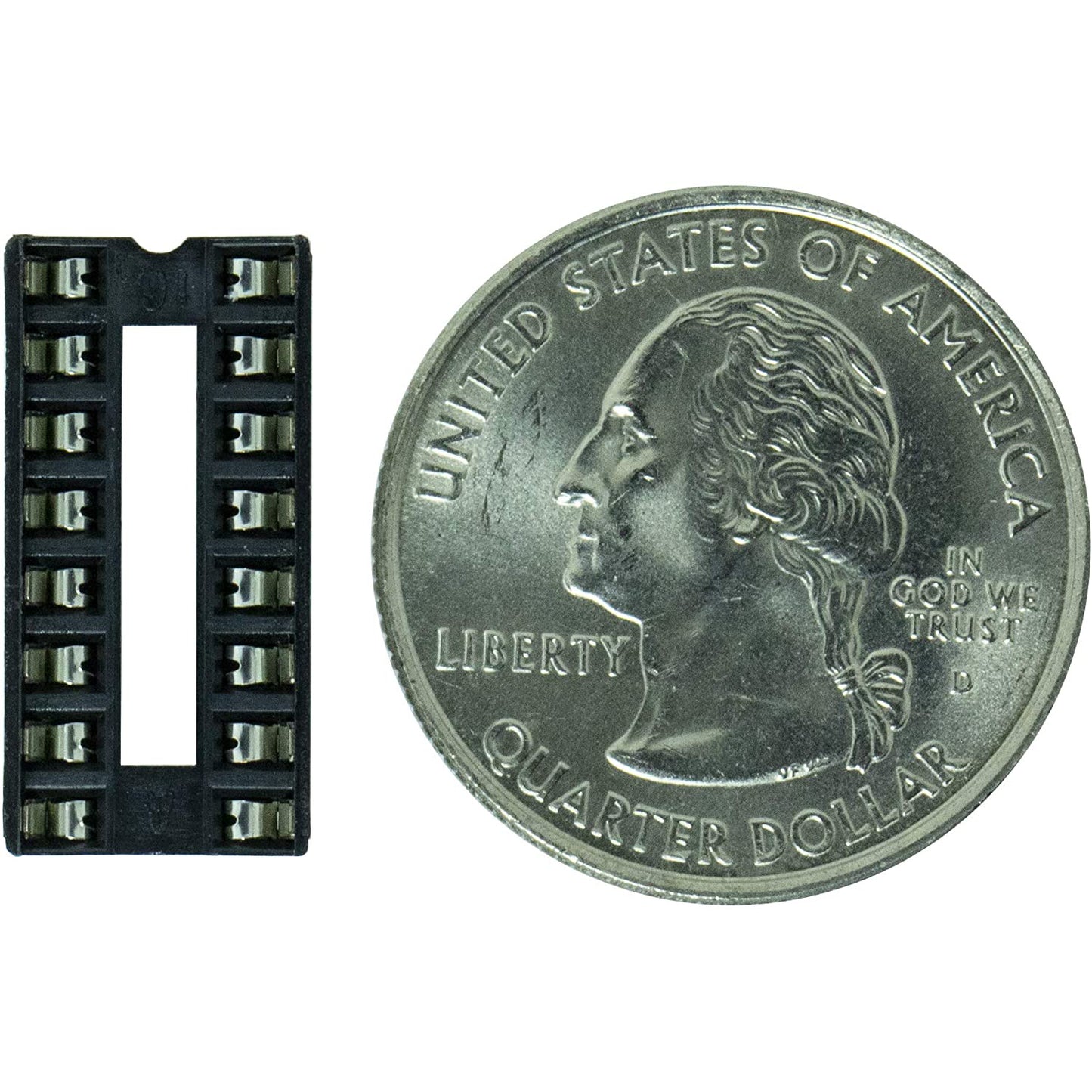 flashtree 10pcs DIP16 2.54mm 16 pin ic Socket DIP Sockets Solder Tail - 16-Pin 0.3"