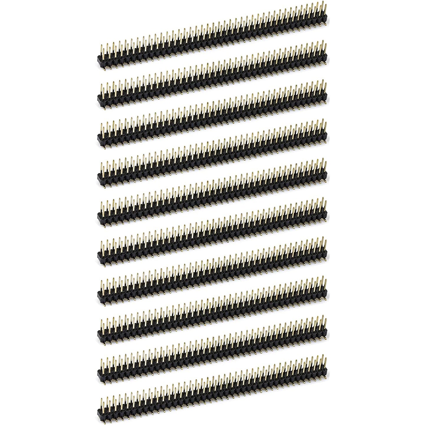 flashtree 10pcs 2x40 80pin Double Row Male Pin Header 2.54mm Pitch SMT