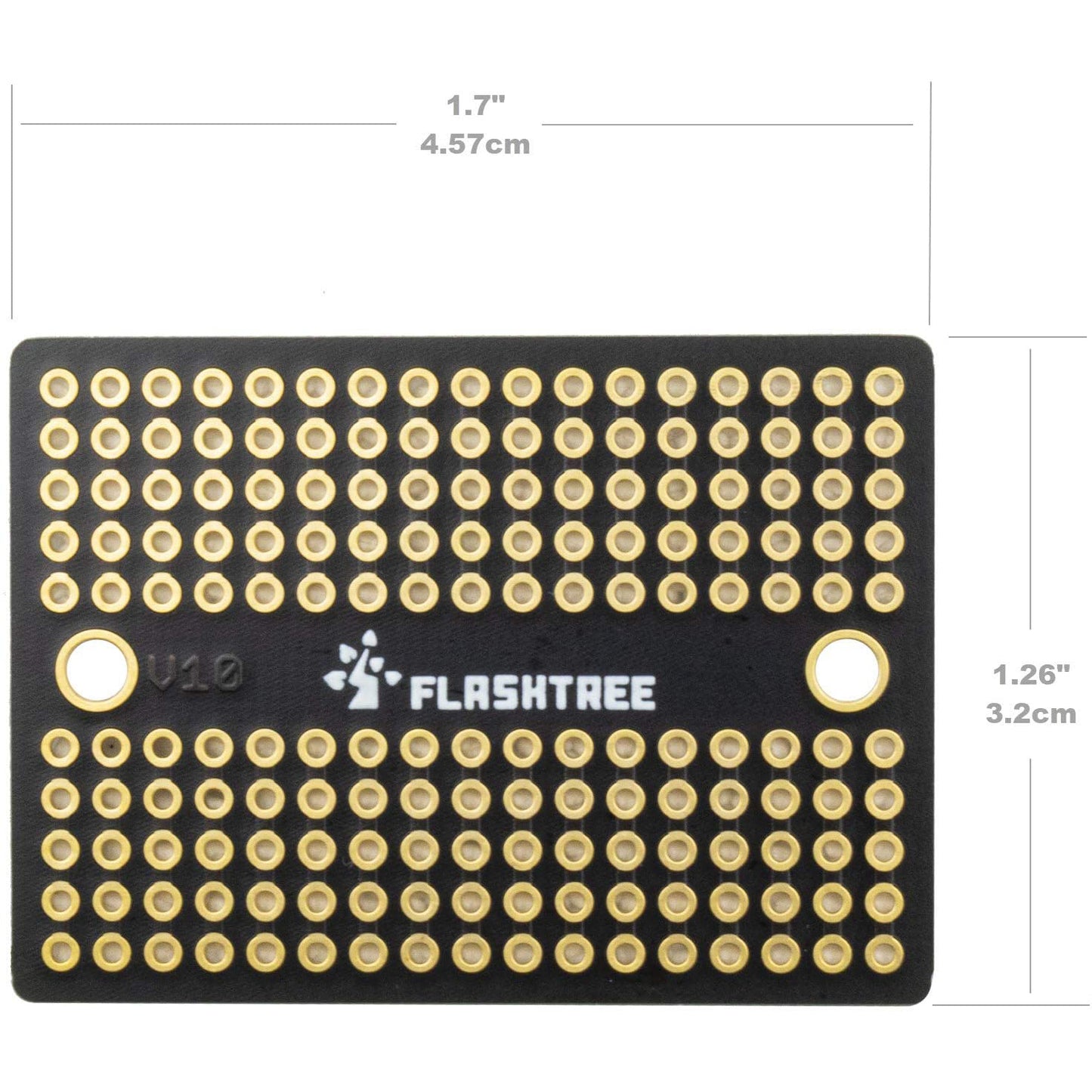 flashtree 5pcs Mini Solder-able Breadboard Gold Plated Finish Proto Board PCB for Arduino Electronic DIY