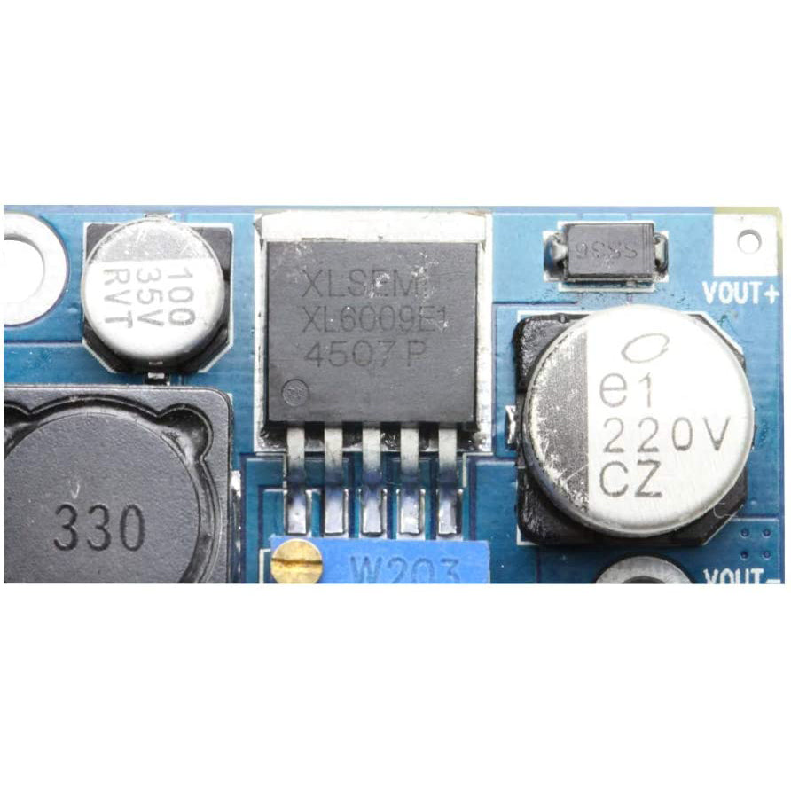 flashtree 5pcs XL6009 Boost Module DC-DC Adjustable Module DC3.0-30V to DC5-35V Output Voltage Power Converter Circuit Board Module 4