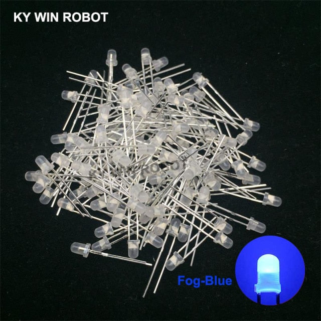 flashtree 100pcs 3mm LED Diode 3 mm Assorted Kit White Green Red Blue Yellow Orange Pink Purple Warm white DIY Light Emitting Diodes