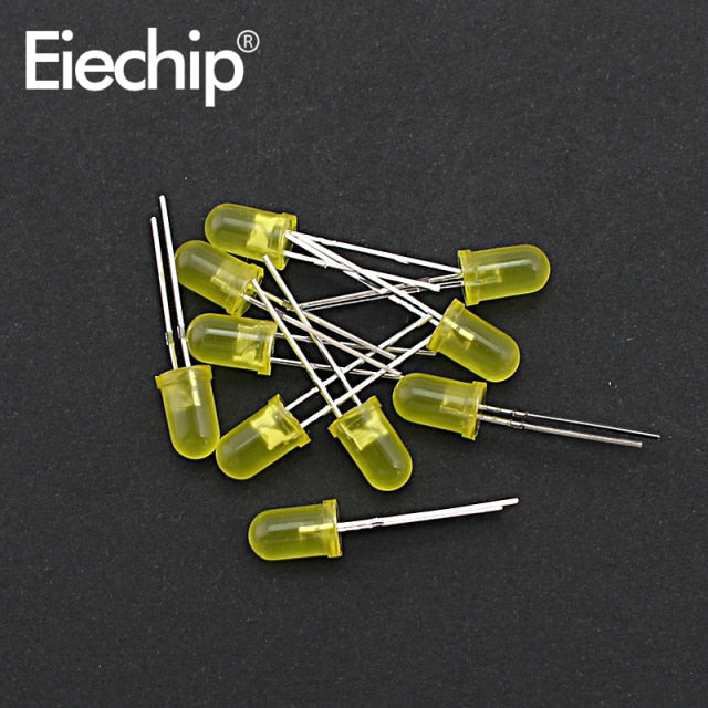 flashtree 100pcs/200pcs 3mm 5mm LED Diode Assorted Kit White Green Red Blue Yellow Orange F3 F5 Leds Light Emitting Diodes DIY electronic