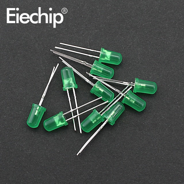 flashtree 100pcs/200pcs 3mm 5mm LED Diode Assorted Kit White Green Red Blue Yellow Orange F3 F5 Leds Light Emitting Diodes DIY electronic