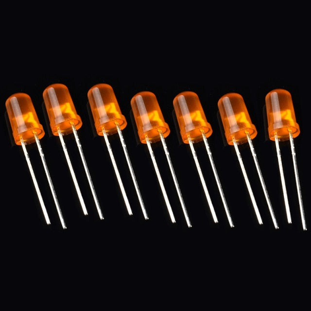 flashtree 100pcs/200pcs 3mm 5mm LED Diode Assorted Kit White Green Red Blue Yellow Orange F3 F5 Leds Light Emitting Diodes DIY electronic