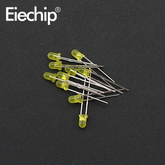 flashtree 100pcs/200pcs 3mm 5mm LED Diode Assorted Kit White Green Red Blue Yellow Orange F3 F5 Leds Light Emitting Diodes DIY electronic