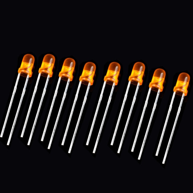 flashtree 100pcs/200pcs 3mm 5mm LED Diode Assorted Kit White Green Red Blue Yellow Orange F3 F5 Leds Light Emitting Diodes DIY electronic