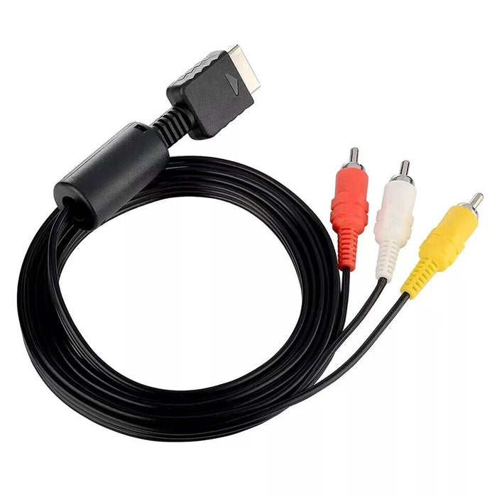 6 Feet AV to RCA Audio Video Composite Cable Cord For Sony PS1 PS2 PS3 PS3 Slim