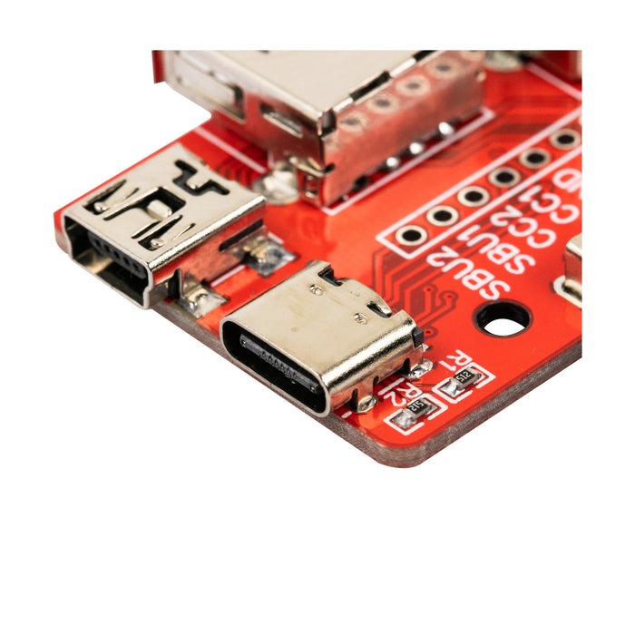 flashtree USB 6 in 1 Breakout Type A Male to Mini Type-c Micro Type B Female Board