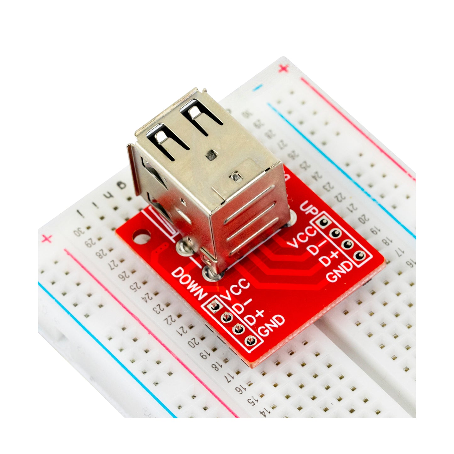 flashtree 2pcs Double layer USB2.0 transfer test board is welded well, USB2.0 horizontal plug in to 2.54mm double layer full package USB