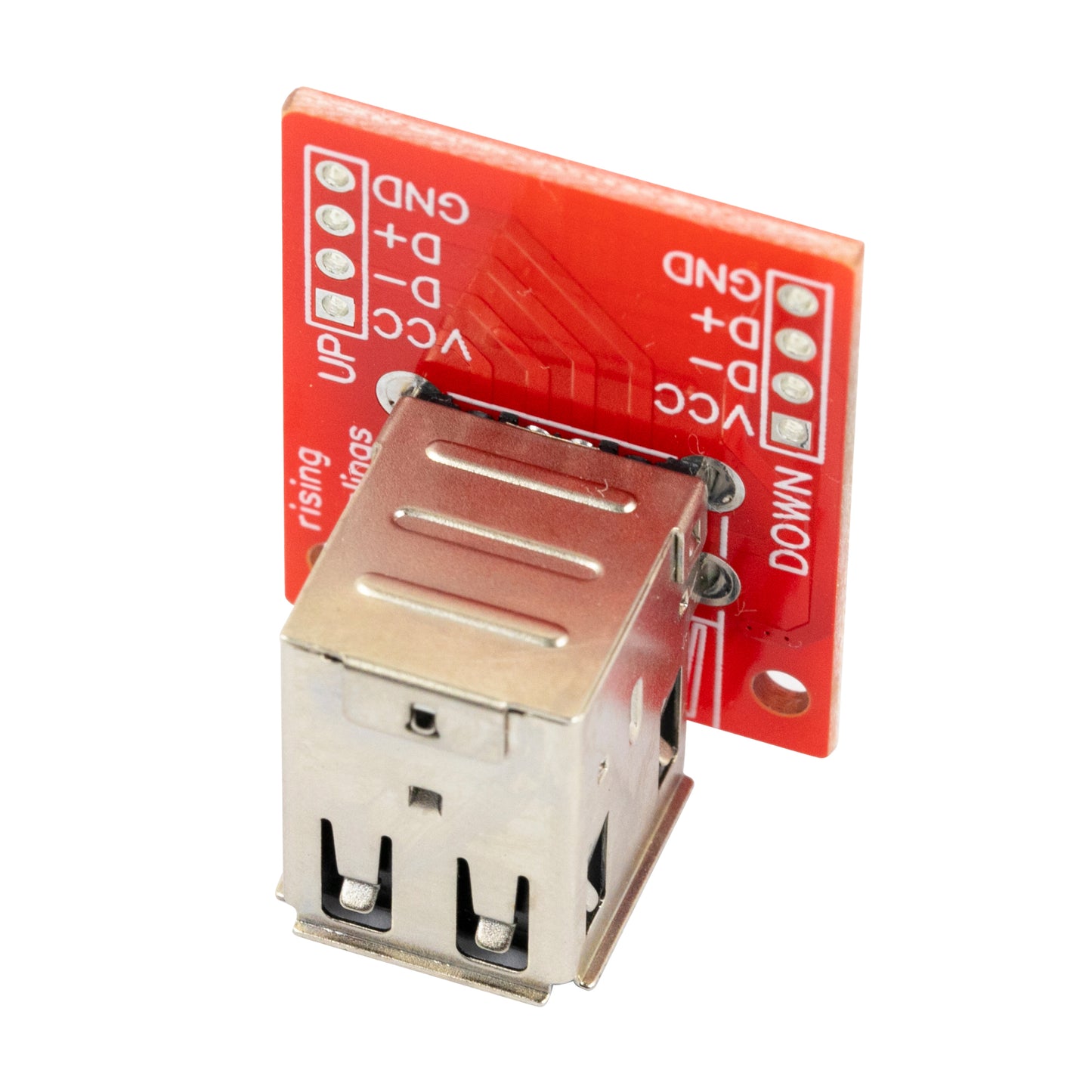 flashtree 2pcs Double layer USB2.0 transfer test board is welded well, USB2.0 horizontal plug in to 2.54mm double layer full package USB