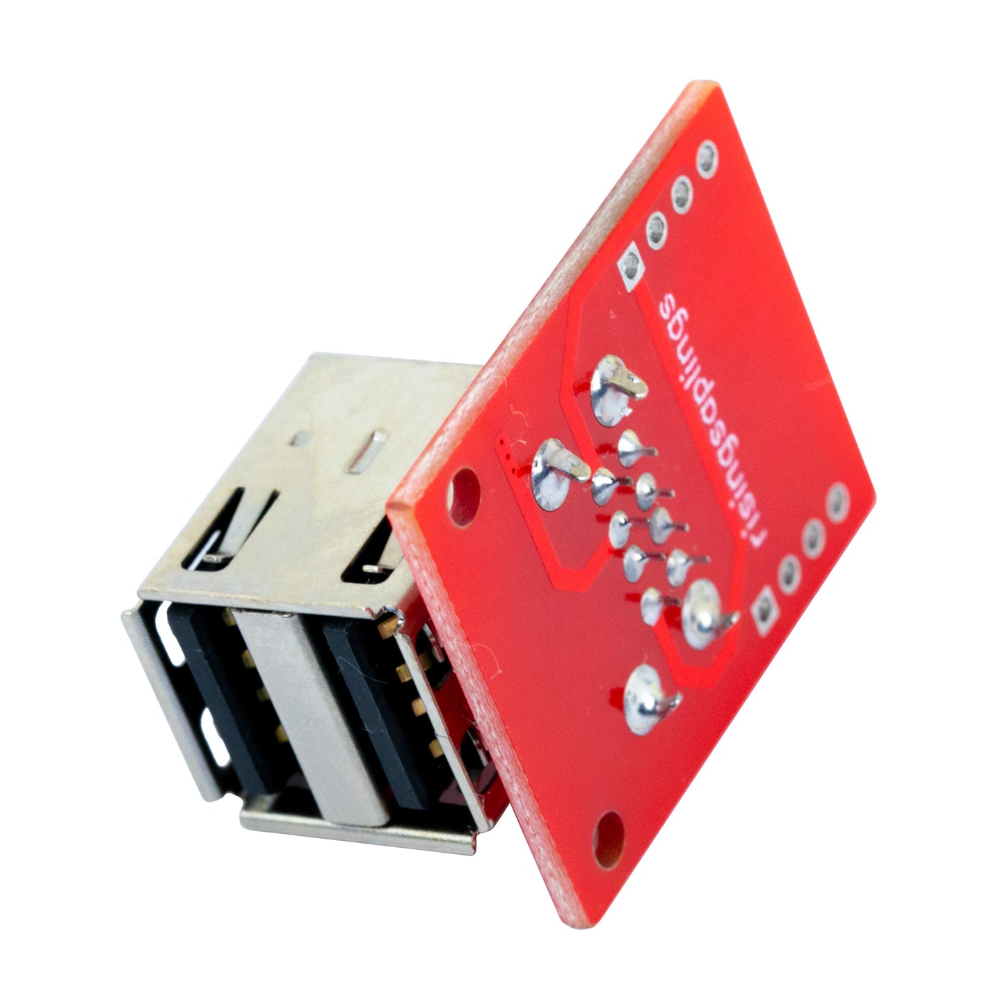 flashtree 2pcs Double layer USB2.0 transfer test board is welded well, USB2.0 horizontal plug in to 2.54mm double layer full package USB