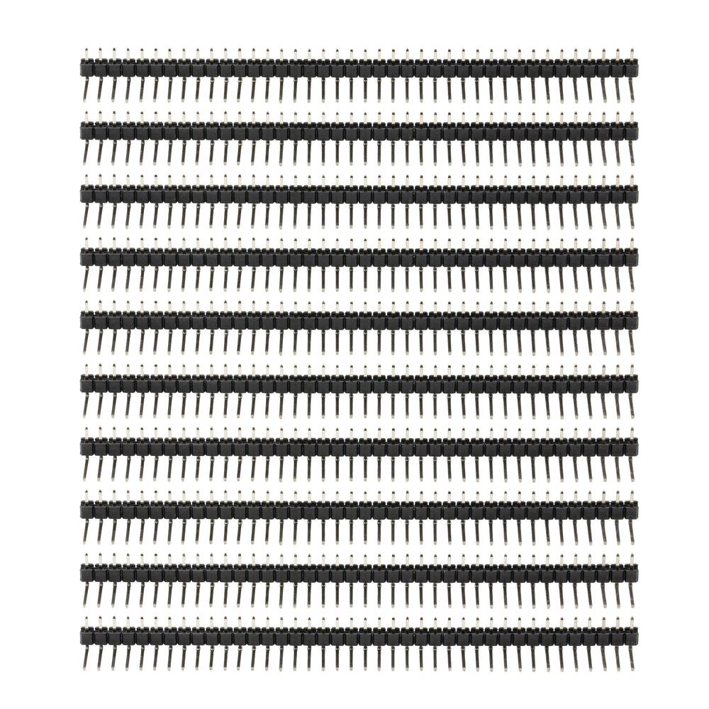 flashtree 10pcs 1x40 40P 2.54mm Pitch 40P Single Row 90 Degree Curved Connector Pin Header Strip