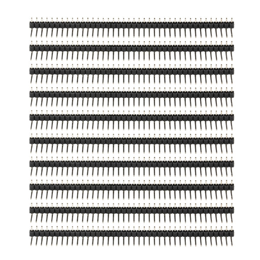 flashtree 10pcs 1x40 40P 2.54mm Pitch 40P Single Row 90 Degree Curved Connector Pin Header Strip